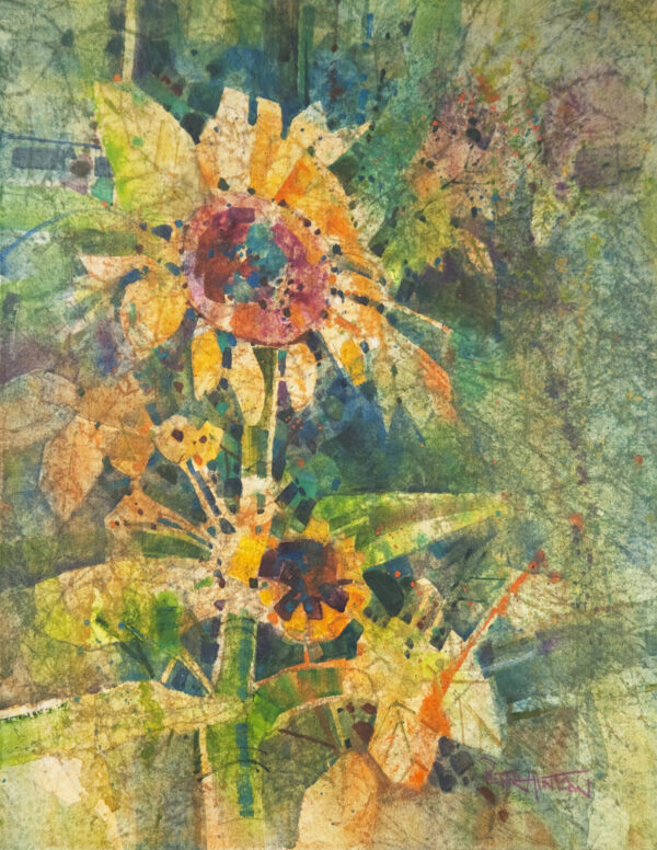 painting of Sunflower Power by Peter Huntoon