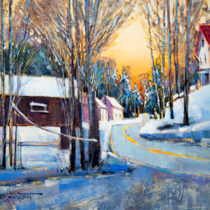painting of Warren, Vermont by Peter Huntoon