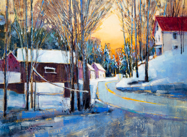 painting of Warren, Vermont by Peter Huntoon