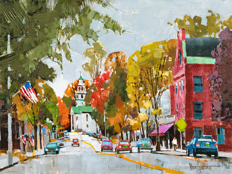 painting of Windsor, Vermont by Peter Huntoon